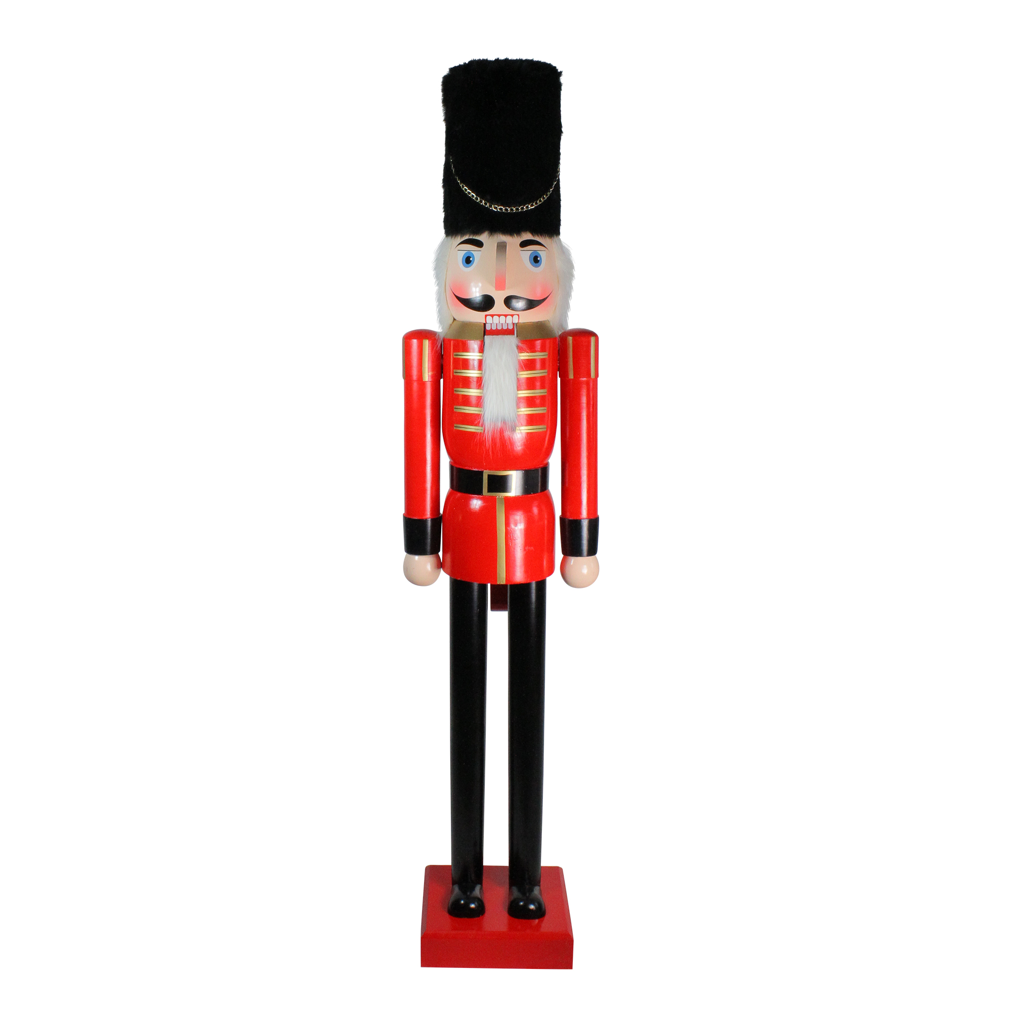 6 ft. Giant Commercial Size Red & Black Wooden Christmas Nutcracker Soldier