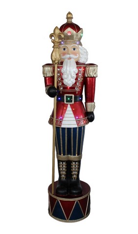 Picture of NorthLight 72 in. LED Lighted Commercial Grade Jeweled Nutcracker with Scepter Fiberglass Christmas Decoration