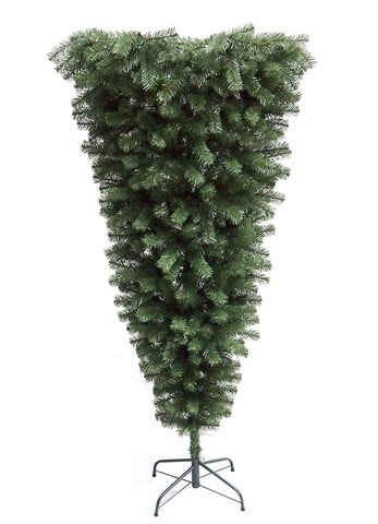 5.5 ft. x 38 in. Upside Down Spruce Medium Artificial Christmas Tree - Unlit -  NorthLight, 32265434