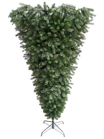 7.5 ft. x 60 in. Upside Down Spruce Medium Artificial Christmas Tree - Unlit -  NorthLight, 32265440