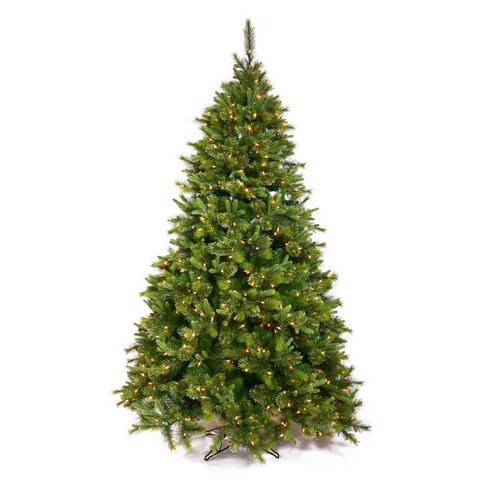 6.5 ft. x 49 in. Pre-Lit Cashmere Mixed Pine Artificial Christmas Tree - Warm Clear LED Lights -  NorthLight, 32265726