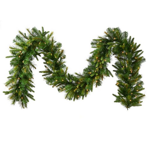 6 ft. x 14 in. Battery Operated Pre-Lit Cashmere Mixed Pine Artificial Christmas Garland - Warm White LED Lights -  NorthLight, 32265941