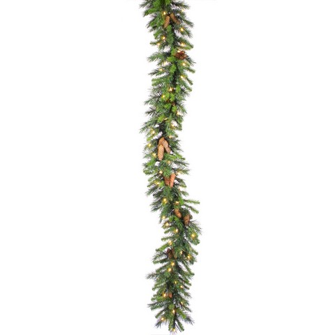 50 ft. x 12 in. Pre-Lit Dakota Red Pine Commercial Artificial Christmas Garland - Warm White LED Lights -  NorthLight, 32265955