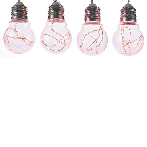 3 in. Transparent Edison Bulb Fairie Light - Set of 4