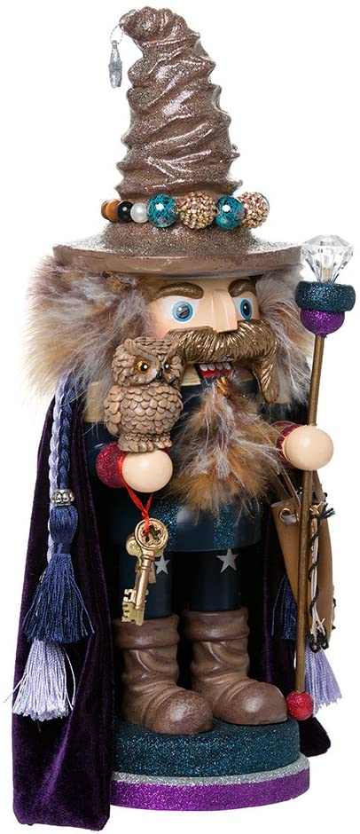 Kurt Adler HA0284 15 in. Hollywood Wizard Nutcracker with Owl