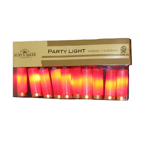 Red Shotgun Shell Light Set - Set of 10