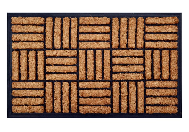 LE 81168 Rubber Molded Coir Brush Door Mat