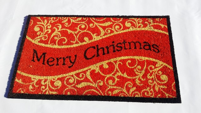 LE 1617 Merry Christmas Coir Door Mat