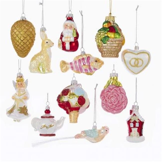 Kurt Adler NB1088 2.75-4 in. Noble Gems Wedding Ornament - Set of 12