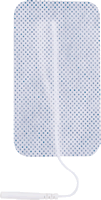 Picture of BodyMed NPP624 2 x 3.5 in. Rectangular Blue Gel Carbon Electrode&#44; White Fabric - 4 per Pack
