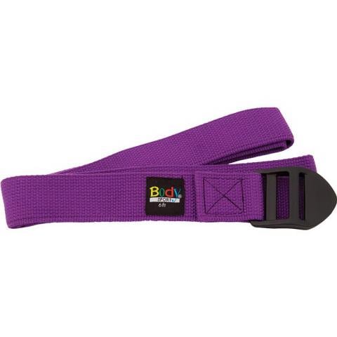 Picture of Body Sport BDSYSP6F 6 ft. Yoga Strap Purple Cotton Blend with PVC Buckle