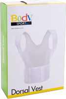 Picture of Body Sport BDS128LRG Dorsal Vest Adjustable Waistband&#44;White - Large