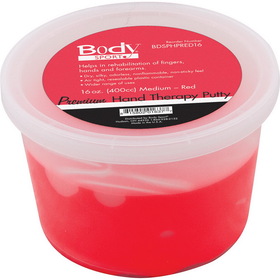 Picture of Body Sport BDSPHPRED16 16 oz Premium Hand Therapy Putty&#44; Red - Medium
