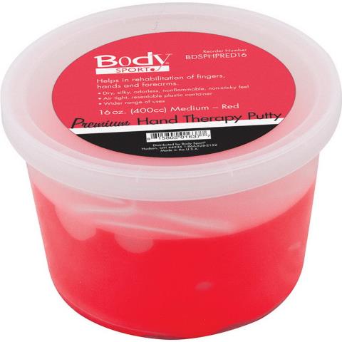 Picture of Body Sport BDSPHPRED06 6 oz Premium Hand Therapy Putty&#44; Red - Medium