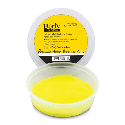 BDSPHPYEL80 80 oz Premium Hand Therapy Putty, Yellow - Soft -  BODY SPORT