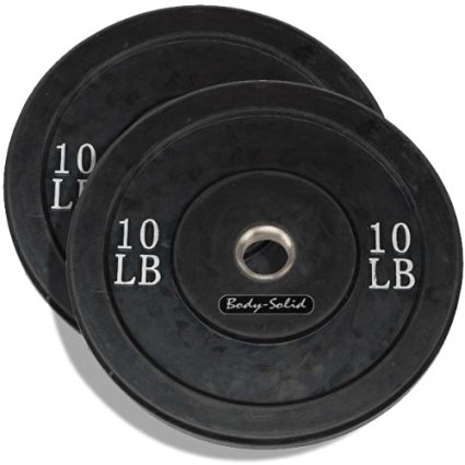 Picture of Body Sport BDSRBP10 10 lbs Rubber Bumper Plate&#44; Black