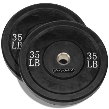 Picture of Body Sport BDSRBP35 35 lbs Rubber Bumper Plate&#44; Black