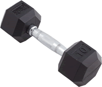 Picture of Body Sport BDSRSDB10 Rubber Encased Hex Dumbbell&#44; 10 lbs