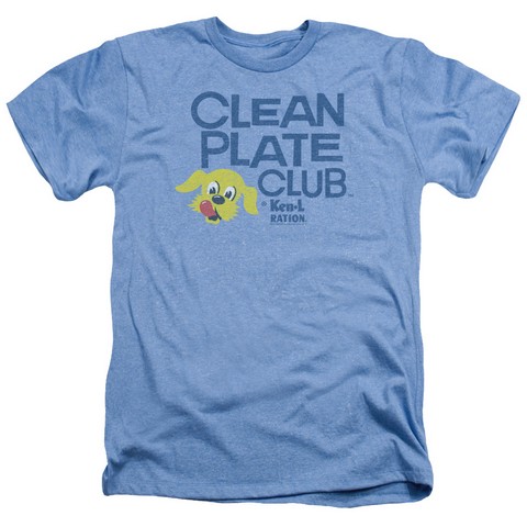Ken L Ration-Clean Plate Adult Heather Tee- Light Blue - 2X