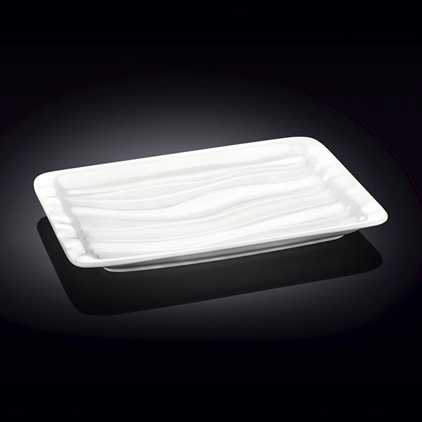 Picture of Wilmax 992593 10.5 x 6.5 in. Japanese Style Dish&#44; White - Pack of 24