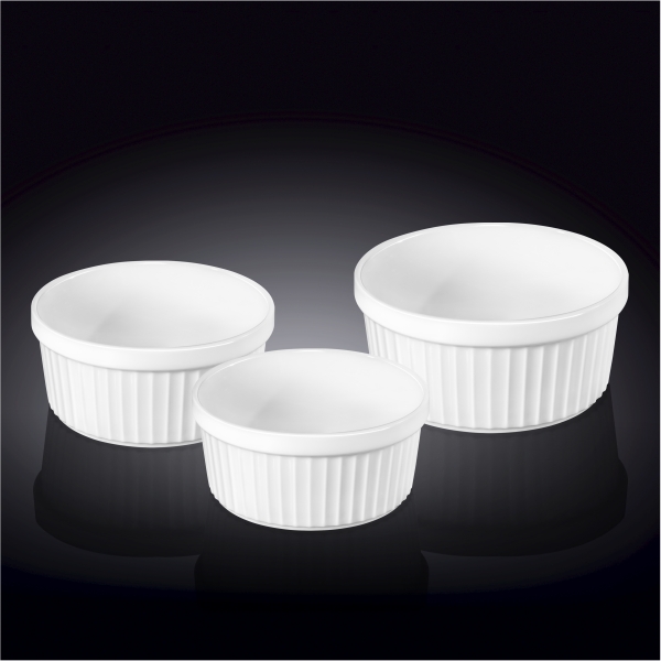 Picture of Wilmax 996122 3.5 x 1.5 in. Ramekin Set of 3 Pieces&#44; White - Pack of 24