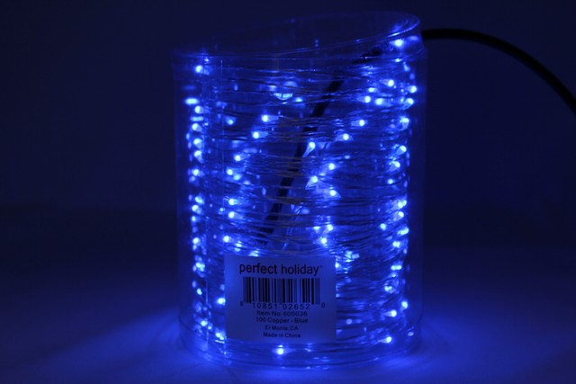 Battery Operated 100 LED Copper String Light - Blue