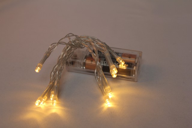 Battery Operated 10 LED String Light - Warm White