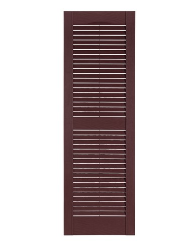 Picture of Perfect Shutters IL501535260 Premier Louver Exterior Decorative Shutter, Burgundy - 15 x 35 in.