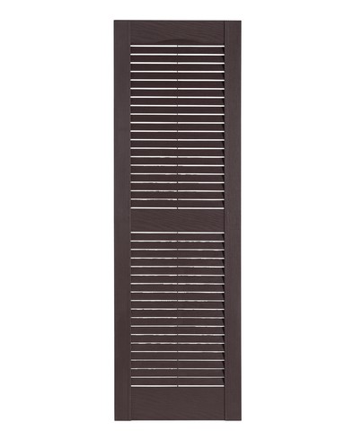 Perfect Shutters IL501551025 Premier Louver Exterior Decorative Shutter, Sienna Brown - 15 x 51 in.