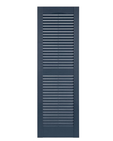 Premier Louver Exterior Decorative Shutter, Bedford Blue - 15 x 55 in.