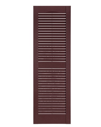 Premier Louver Exterior Decorative Shutter, Burgundy - 15 x 59 in.