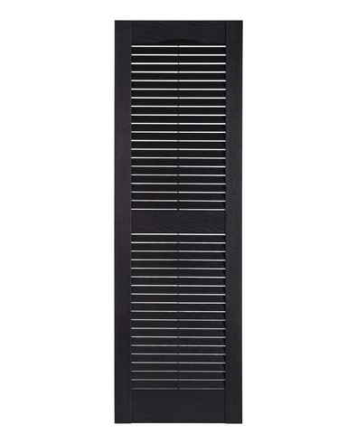 Premier Louver Exterior Decorative Shutter, Black - 15 x 63 in.