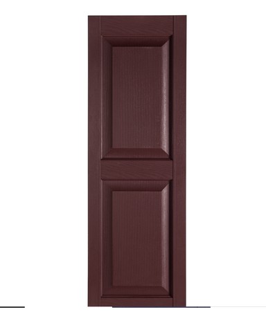 Perfect Shutters IR521563260 Premier Raised Panel Exterior Decorative Shutters, Burgundy - 15 x 63 in.