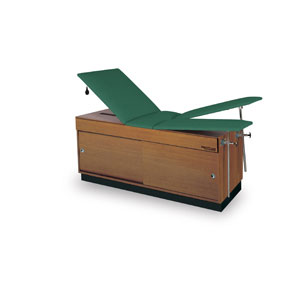 Picture of Proteam A9063 Split Leg Table, Wild Cherry - Forest Green
