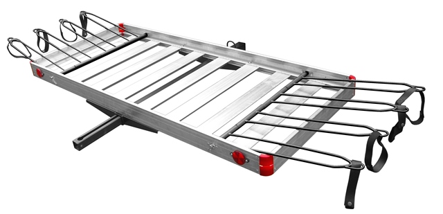 Picture of Tow Tuff TTF-2762ACBR Aluminum Cargo Carrier with Bike Rack