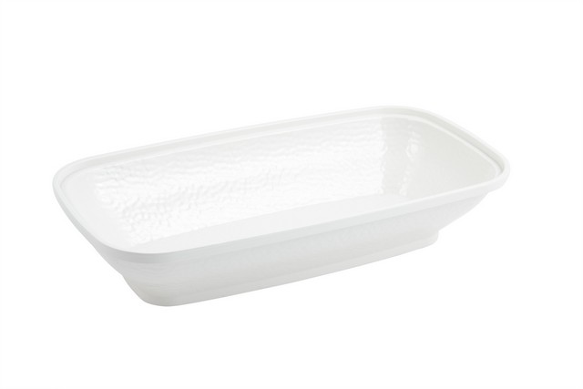 Picture of Bon Chef 53302IVORY 10.25 x 19 x 4 in. Dynasty Square Bowl&#44; Ivory