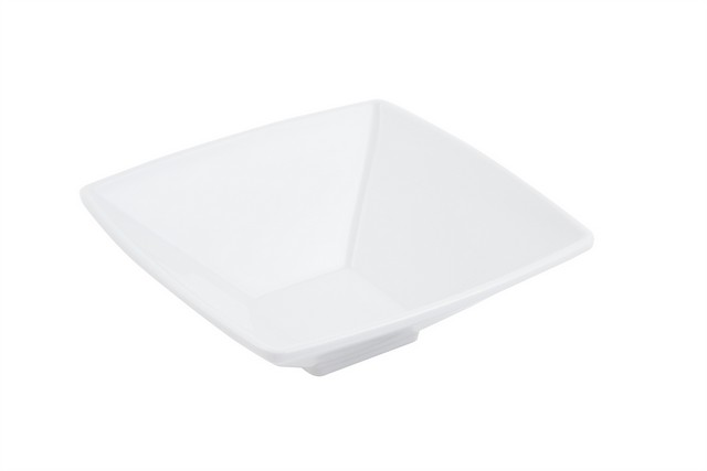 Picture of Bon Chef 53503WHITE 6.37 x 6.37 x 2.25 in. Melamine Small Square Bowl, White - 12 oz