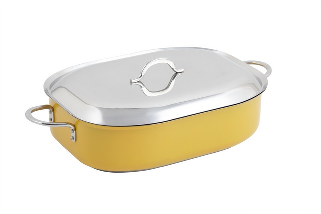 Picture of Bon Chef 60004CFCLDYellow 15 x 11 x 4 in. Classic Country French Oven with Lid, Yellow - 7 quart