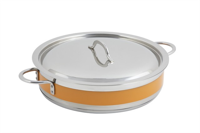 Picture of Bon Chef 60030CFOrange 12.37 in. dia. Classic Country French 6 quart Pot with Cover Induction Bottom - Orange