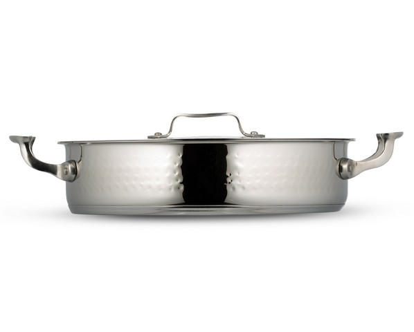 Picture of Bon Chef 60030HF 12.37 in. dia. Cucina 6 quart Pot with Cover Hammer Induction Bottom
