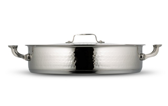 Picture of Bon Chef 60032HF 14.75 in. dia. Cucina 9 quart Pot with Cover Hammer Induction Bottom
