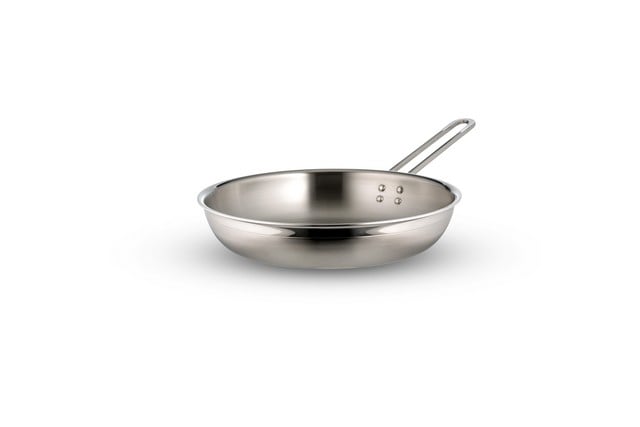 Picture of Bon Chef 60307-2ToneSS 10.12 x 1.87 x 7.5 Country French Two Tone Stainless Steel Saute 1 quart Pan Skill with 1 Handle No Cover Large Handle&#44; 20oz