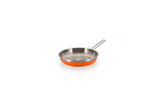 Picture of Bon Chef 60307ORANGE 10.12 x 1.87 in.Classic Country French Collection Saute 1 quart Pan & Skillet Long Handle No Cover&#44; Orange - 20 oz