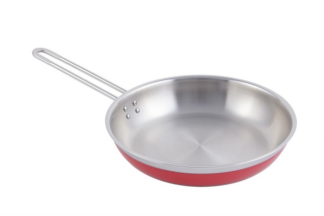 Picture of Bon Chef 60307RED 10.12 x 1.87 in.Classic Country French Collection Saute 1 quart Pan & Skillet Long Handle No Cover&#44; Red - 20 oz