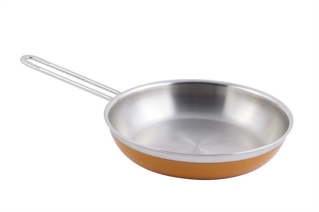 Picture of Bon Chef 60308ORANGE 11 x 2.12 in.Classic Country French Collection Saute 2 quart Pan & Skillet Long Handle No Cover&#44; Orange - 12 oz