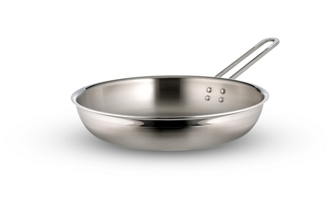 Picture of Bon Chef 60309-2ToneSS 11.75 x 2.37 x 7.5 Country French Two Tone Stainless Steel Saute 3 quart Pan Skill with 1 Large Handle & No Cover, 4 oz