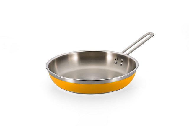 Picture of Bon Chef 60309YELLOW 11.75 x 2.37 in.Classic Country French Collection Saute 3 quart Pan & Skillet Long Handle No Cover&#44; Yellow - 4 oz