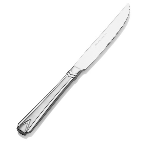 Picture of Bon Chef S1315 9.48 in. Gothic Euro Solid Handle Steak Knife&#44; Pack of 12