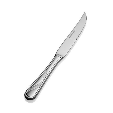 Picture of Bon Chef S2215 9.48 in. Wave Euro Solid Handle Steak Knife&#44; Pack of 12