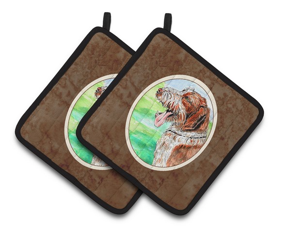 Picture of Carolines Treasures 7134PTHD Italiano Spinone Pair of Pot Holders, 7.5 x 3 x 7.5 in.